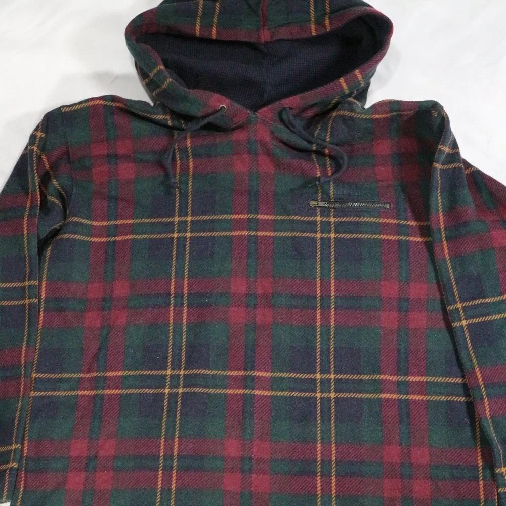 LAUREN RALPH LAUREN Plaid Petite Hooded Pullover Sz PS Petite Small - Picture 5 of 13